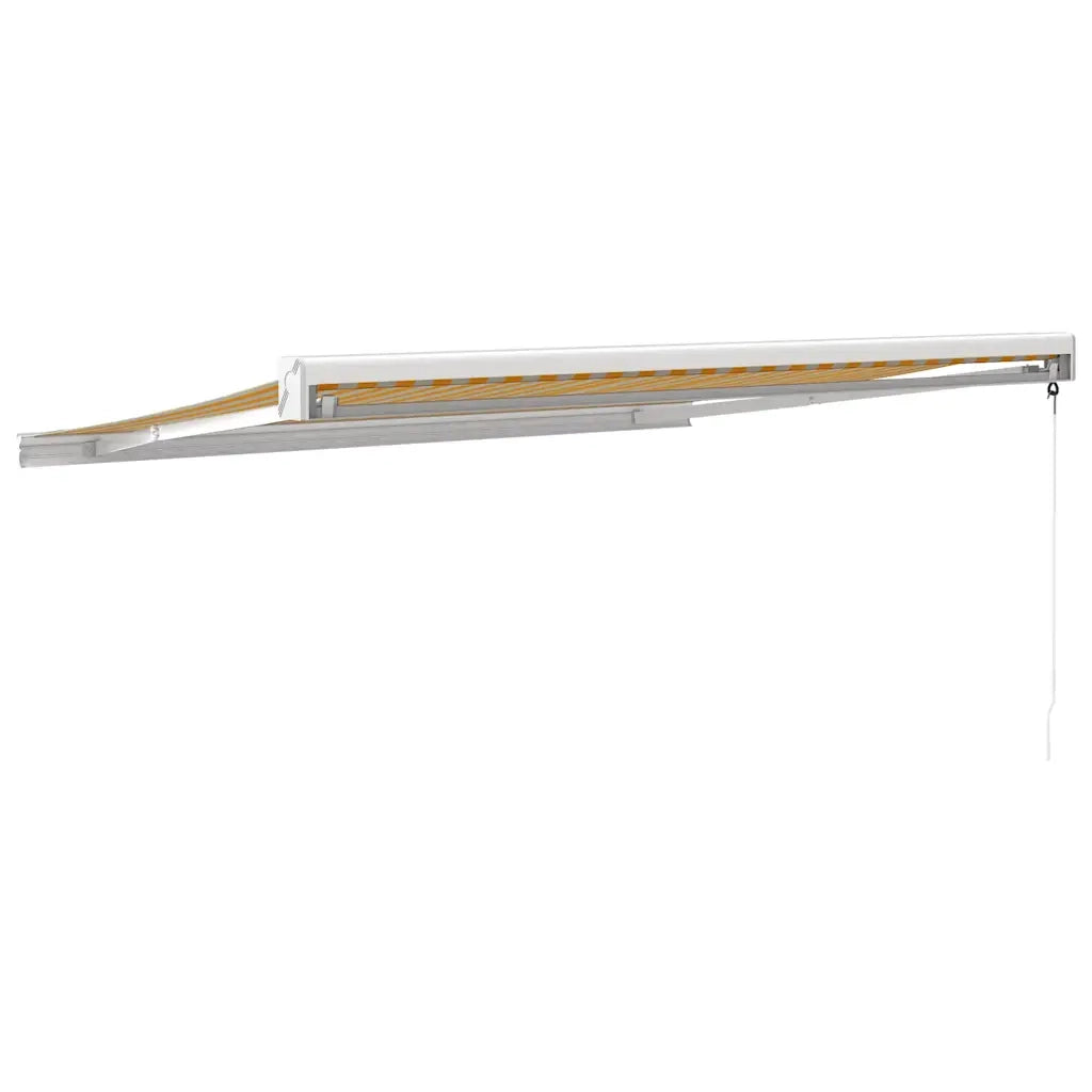 Tenda Retrattile Gialla e Bianca 3,5x2,5 m Tessuto e Alluminio 3154532