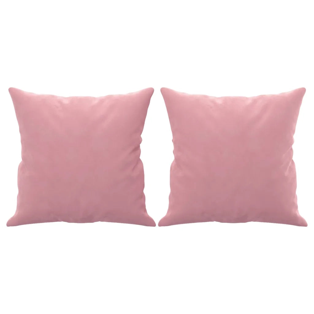 Divano a 2 Posti con Cuscini Rosa 140 cm in Velluto 3200948