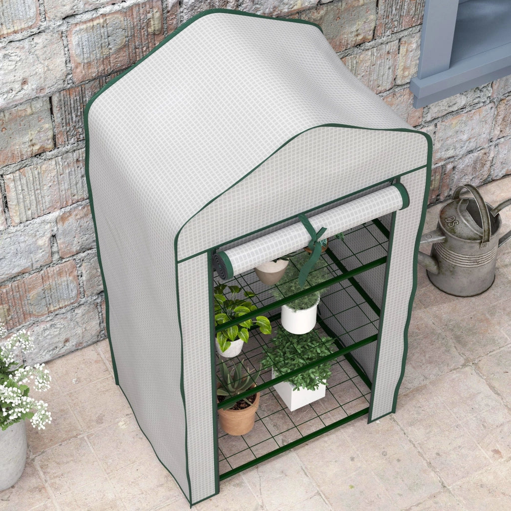 Serra da Giardino 3 Ripiani ¨C zephmum ¨C Verde 59x39x127 cm