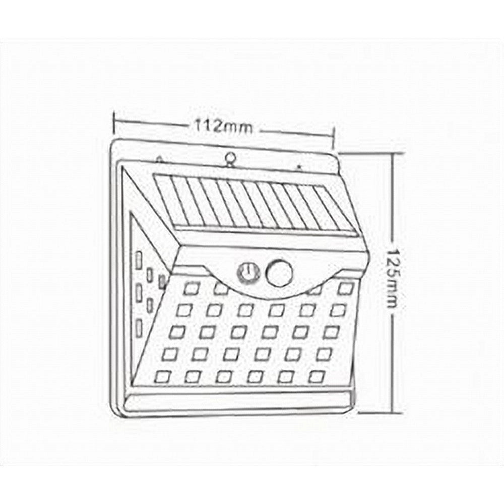Trade Shop - Faretto Applique Led A Parete Con Pannello Solare Luce Calda 3000k Ip65 So-a3-c -