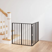 Cancello per cani 2 pcs Nero 80 x 80 cm Acciaio zincato 892005
