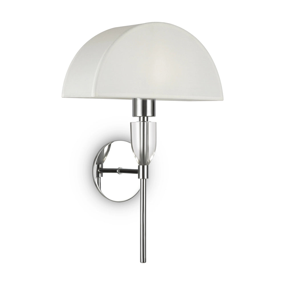 Maytoni Prima applique cromata con paralume bianco E27