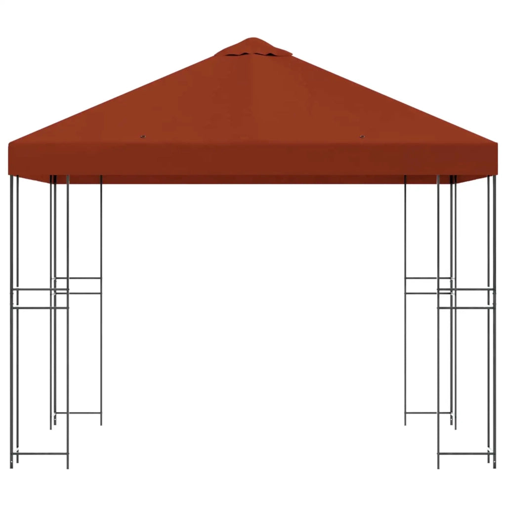 Gazebo 3 x 3 m Terracotta Poliestere e Acciaio 190 900328