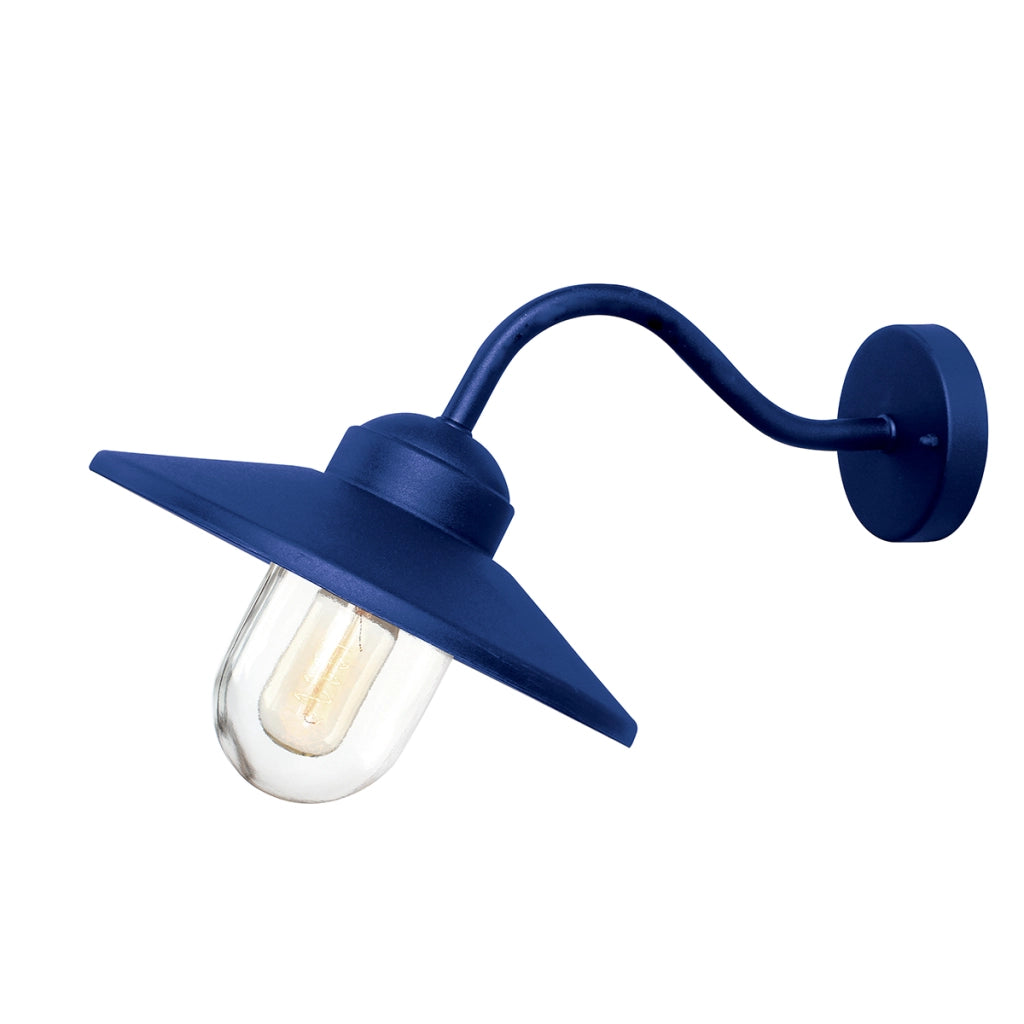 Applique esterno industrial blu E27 60W IP44 Klampenborg