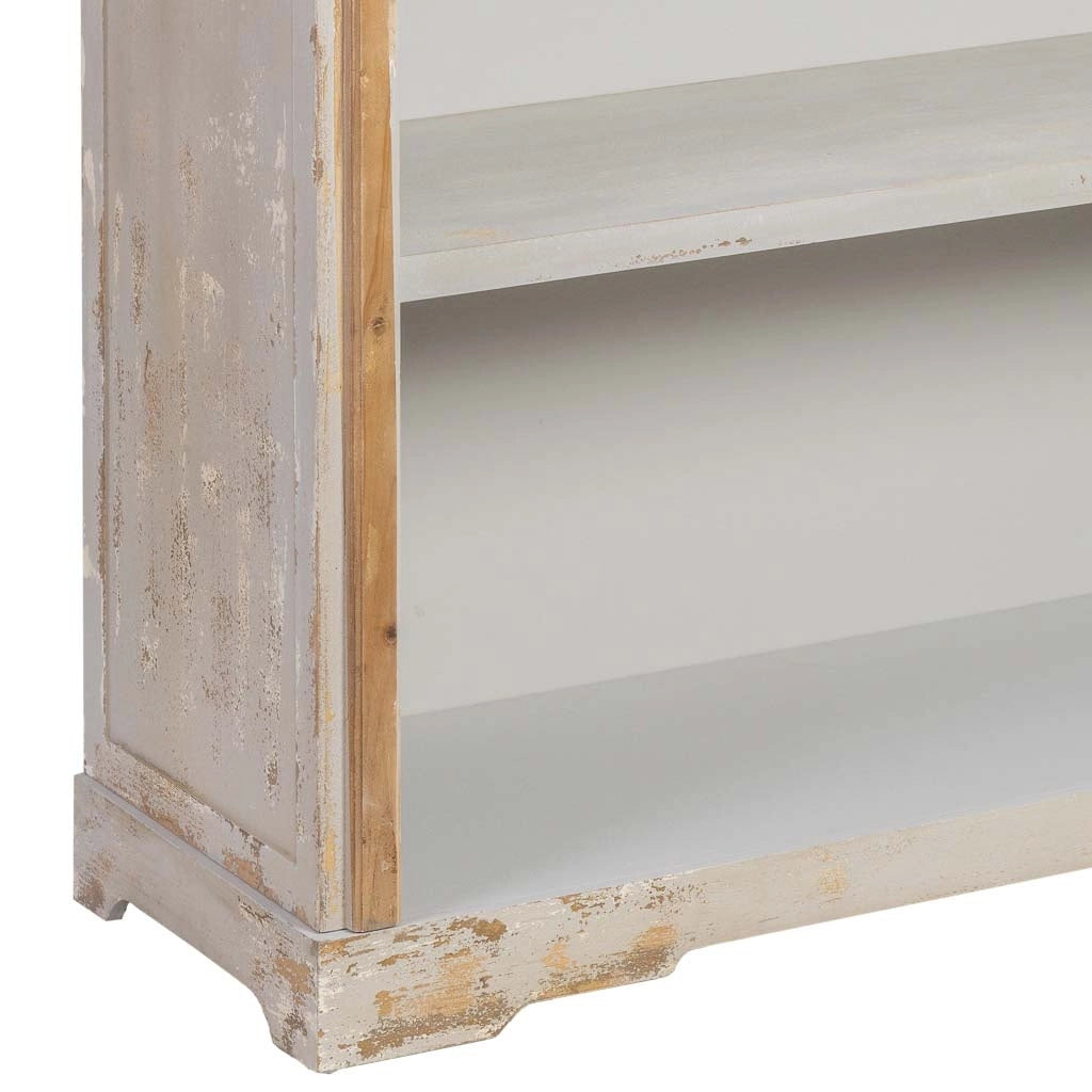 Scaffale in legno grigio invecchiato 120x45x210h cm