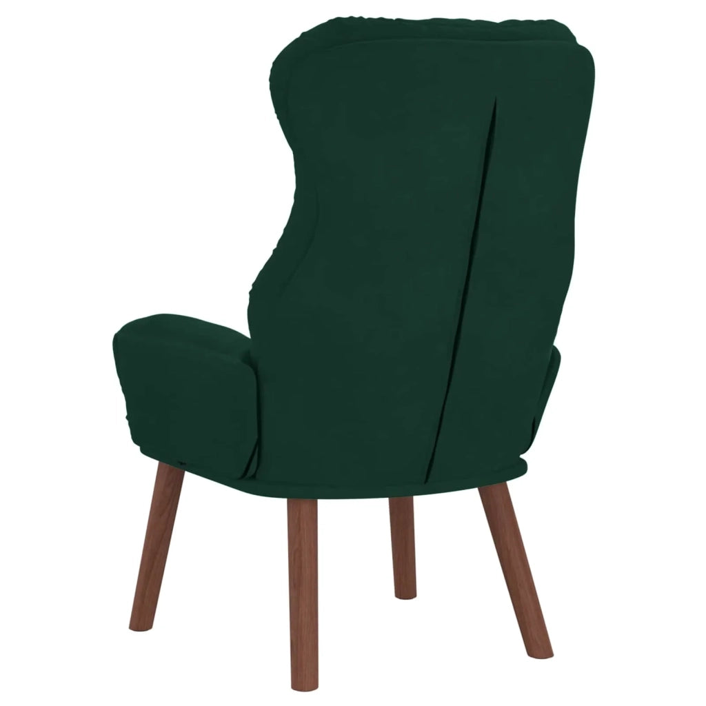 Poltrona | Sedia Relax Verde Scuro 69 x 74 x 93 cm Velluto