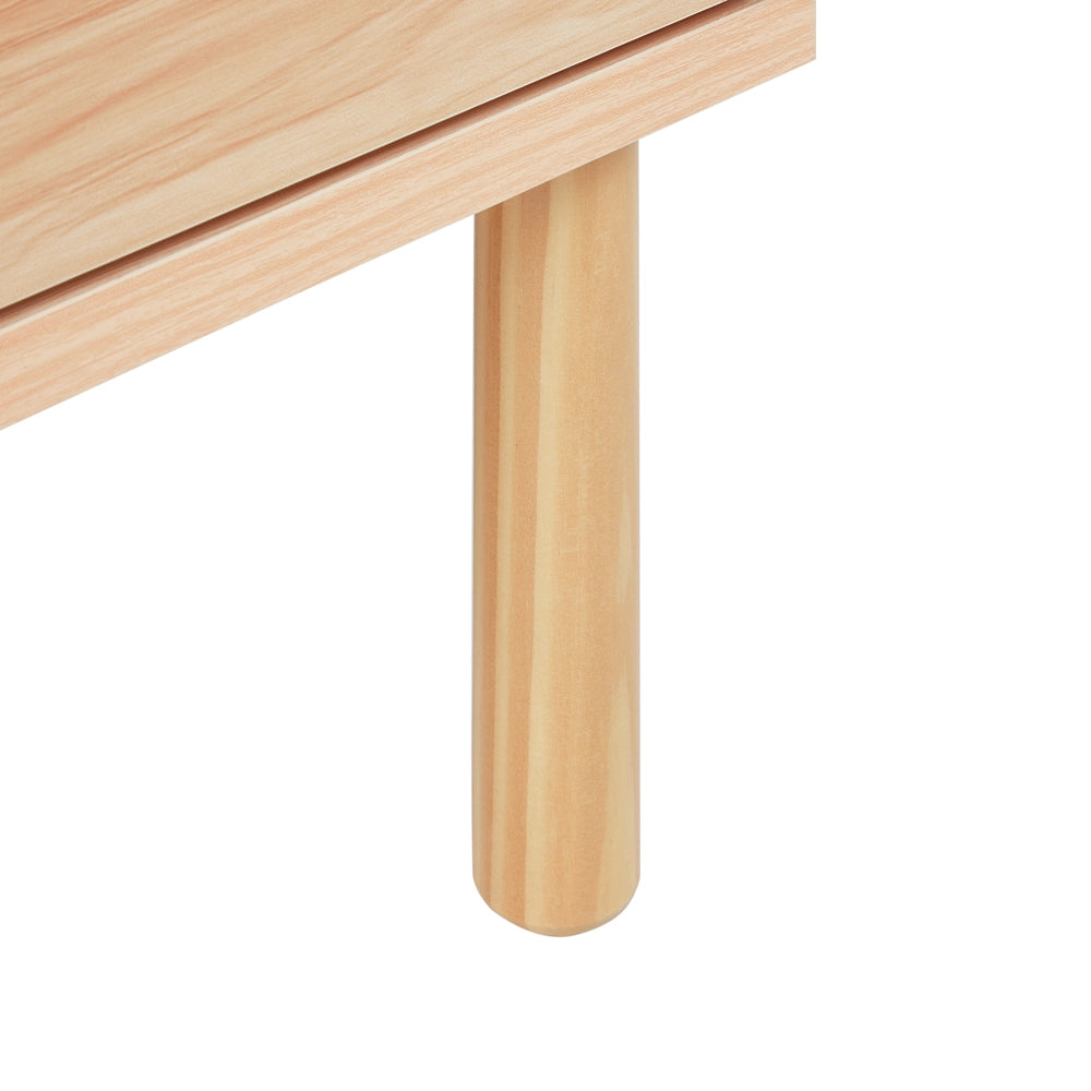 Cassettiera con 6 cassetti in truciolato con gambe in legno di gomma chiaro soggiorno moderno