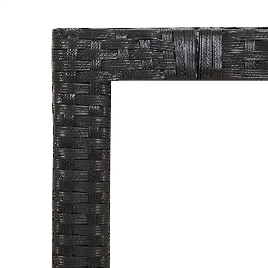 Set Bistrò da Giardino 5 pz con Cuscini in Polyrattan Nero 3276977