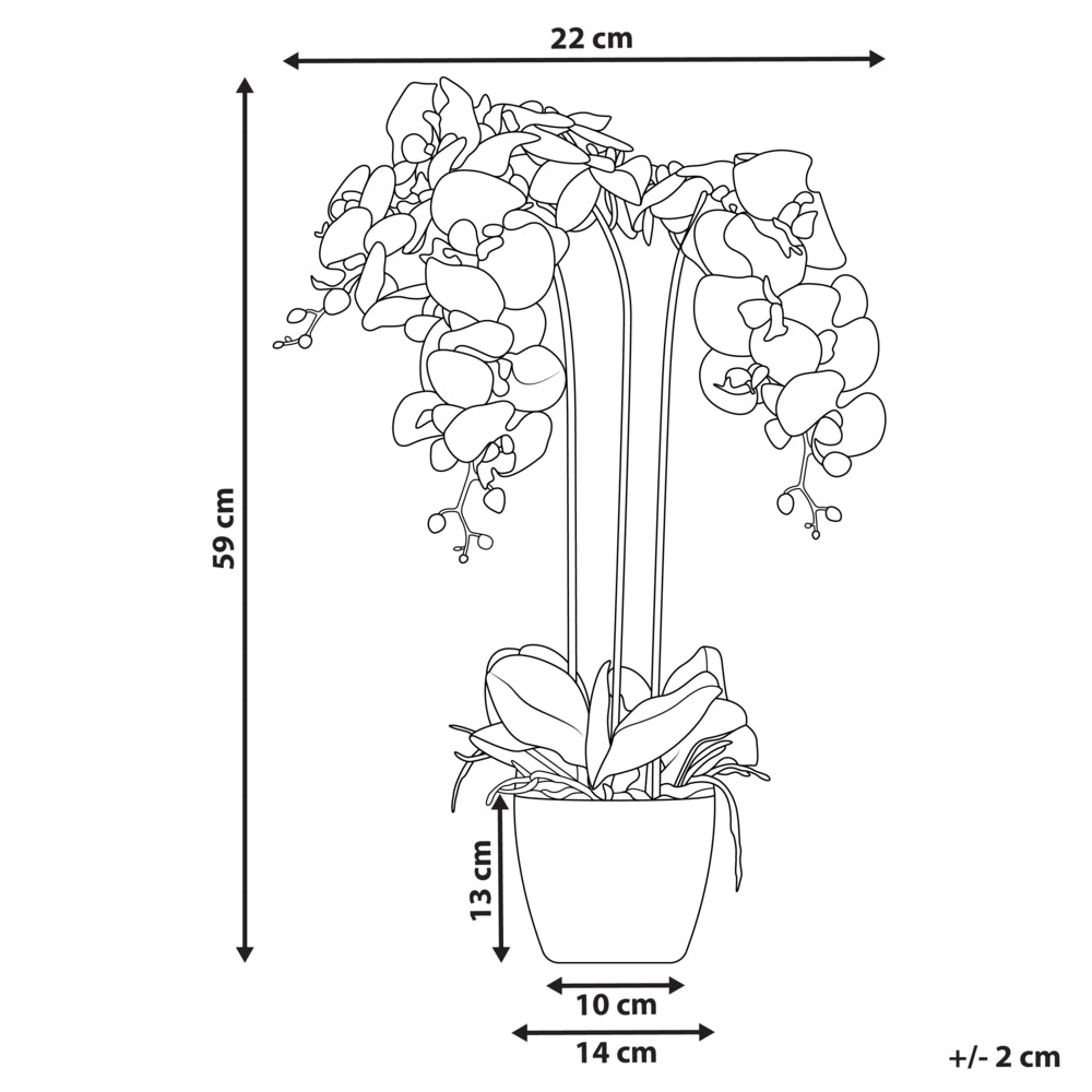 Pianta artificiale con vaso in plastica 59 cm accessorio decorativo boho