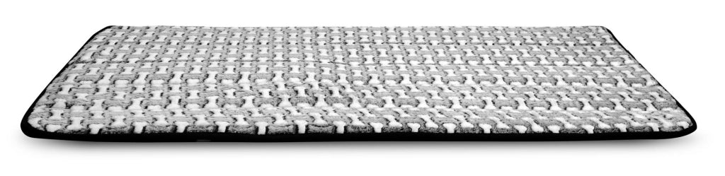 AIO FACTORY 50x70 cm Tappetino per cuccia per cani personalizzabile in pile grigio antiscivolo