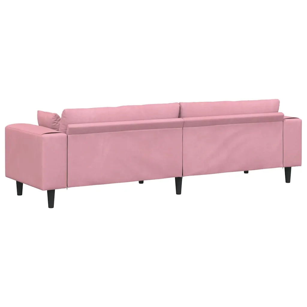 Divano Rosa 250 x 77 x 76 cm Velluto 3335156
