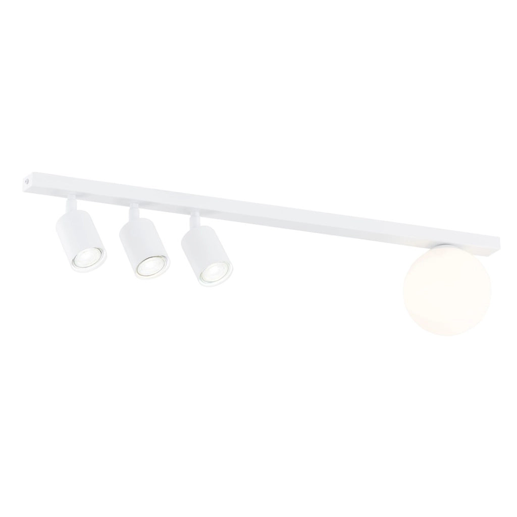 Plafoniera bianca BASTER 70 cm 4 luci GU10/E14 Emibig