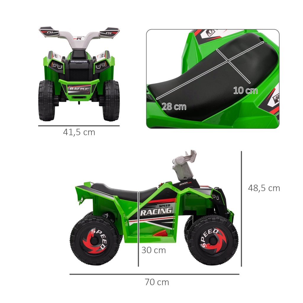 Quad Elettrico Bambini ¨C zephmum ¨C Verde 70x41.5x48.5 cm