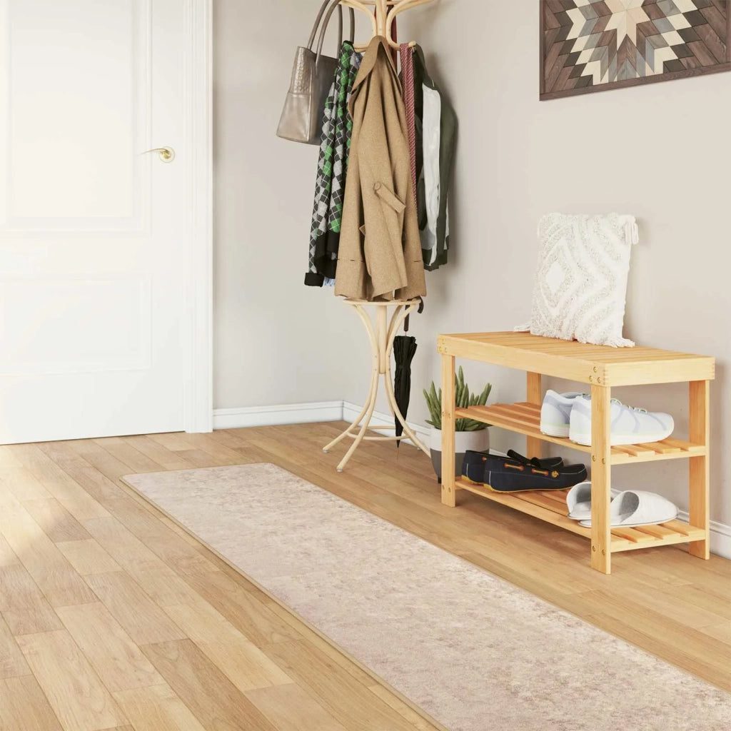 Runner Tappeto MARSA Beige 50 x 300 cm Poliestere e PVC 42023077