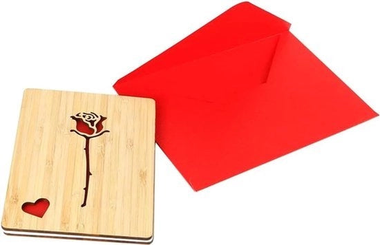Carta d'amore rosso per donna - Carta d'amore per Valentino - Carta d'amore per donna per il suo compleanno - Carta d'amore romantica per regalo per donna amica fidanzata - Adatto per - Colore o modello