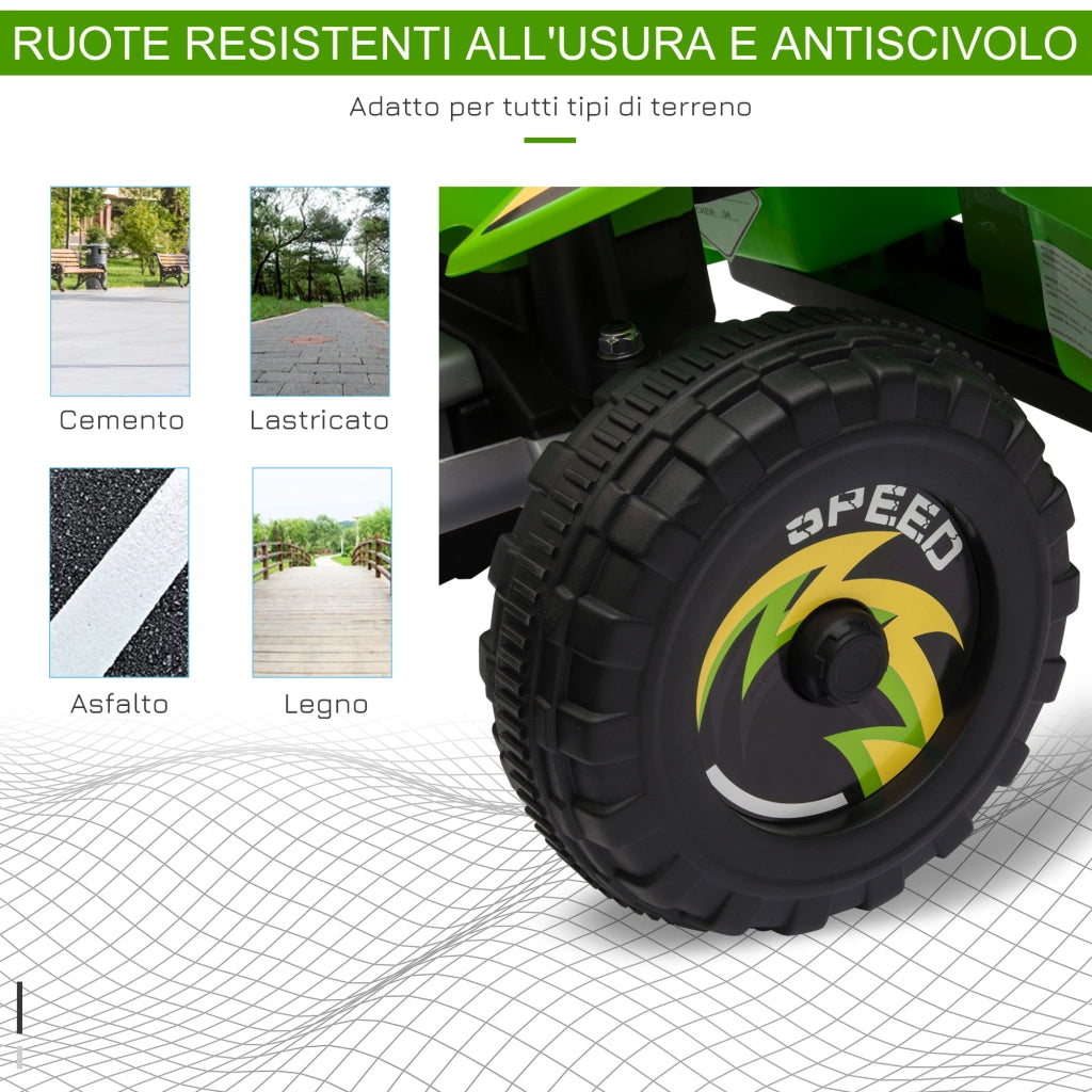 Quad Elettrico per Bambini ¨C Minimal ¨C Verde 72x40x45.5 cm