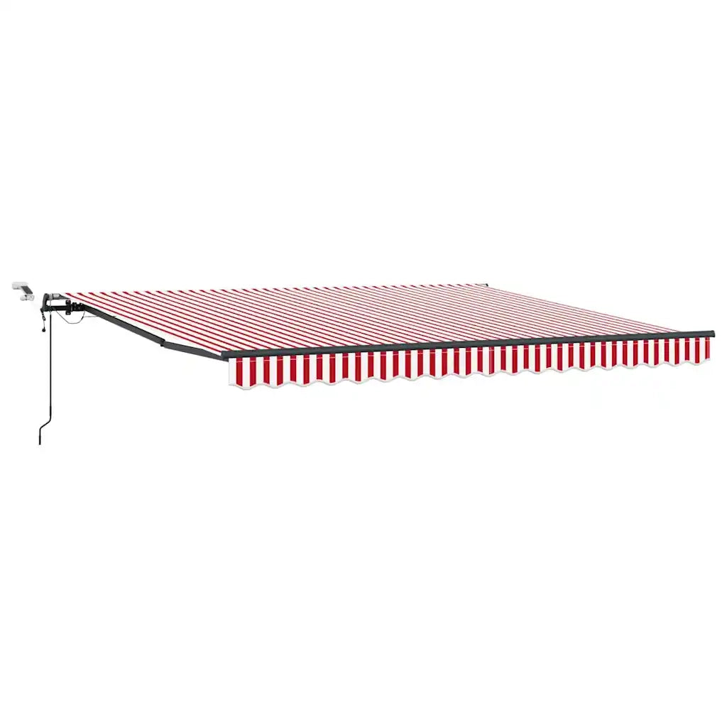 Tessuto per Tenda con Rosso e Bianco 400 × 350 cm Poliestere 3330758