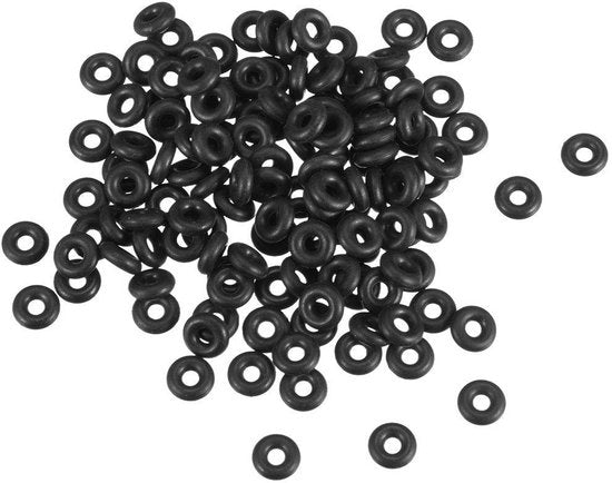 O-ringen Nitrilrubber 250 Stuks - Diametro Esterno 6 mm - Diametro Interno 2 mm - Set di Gomme A-dichiatrice - Materiale Duraturo - Set di Gomme A-dichiatrice