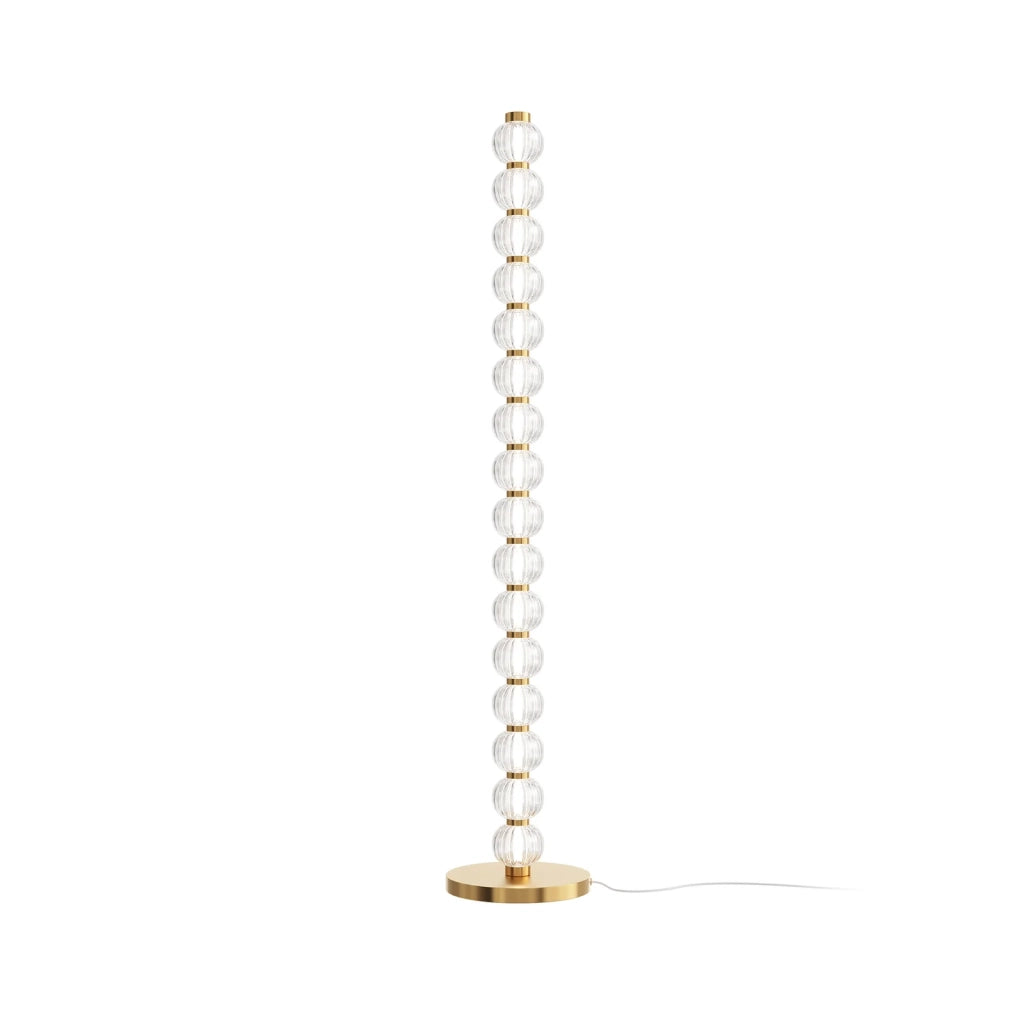 Maytoni Lampada da terra moderna Amulet 1 luce LED integrato cromo metallo vetro