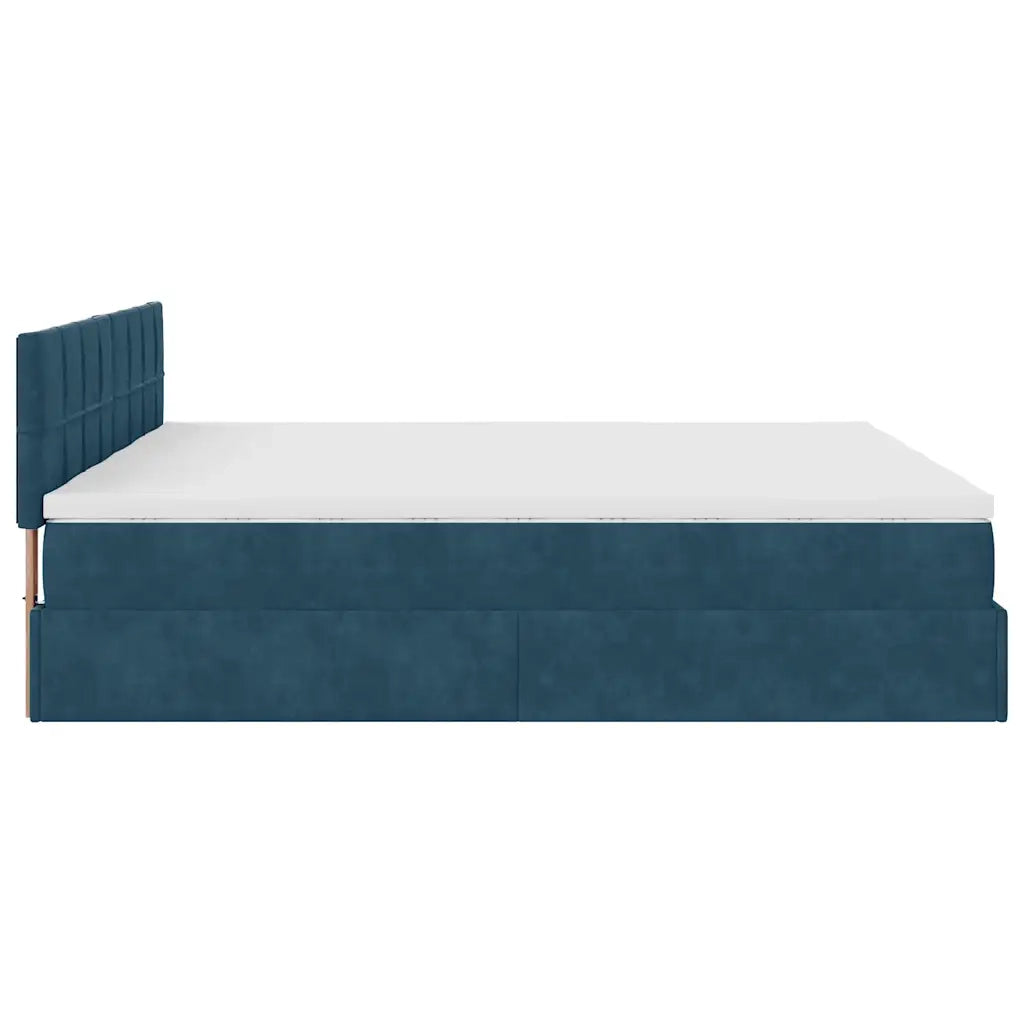 Struttura Letto Pouf con Materassi 180x200 cm Velluto 3312078