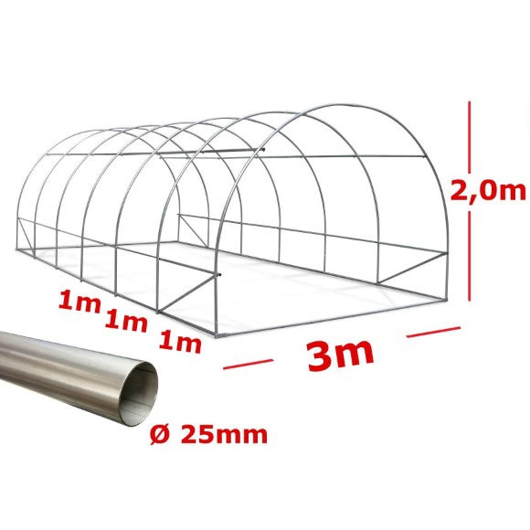 Serra Tunnel Easy SOL 3x4m con rete ombreggiante