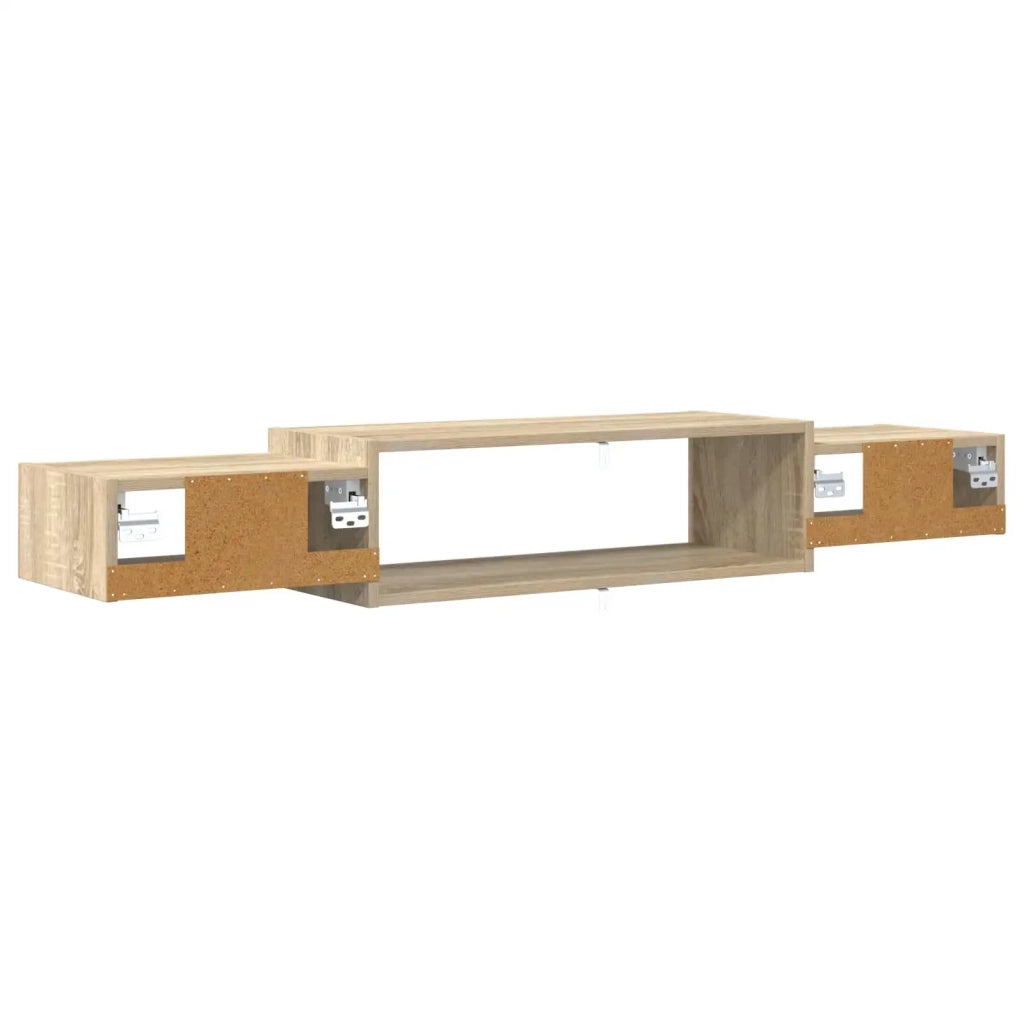 Mobile TV da Parete A parete-Credenza per TV sospesa Rovere Sonoma 140 x 28 x 21 cm