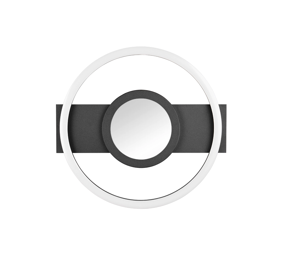 Plafoniera LED rotonda, metallo, nero, L 36 cm, Wheeler