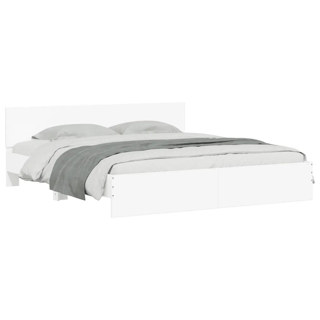 Giroletto con LED senza Materasso Bianco 180x200 cm