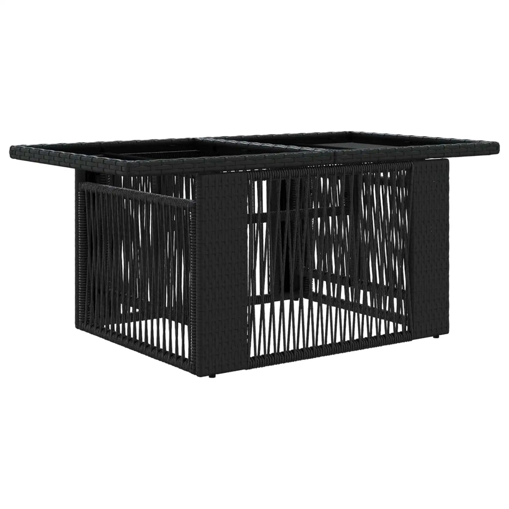 Set Divano da Giardino 9 pz Nero e Bianco Crema polyrattan 3436645