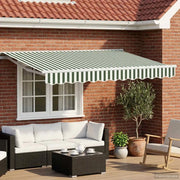 Tenda retrattile manuale Verde e Bianco 3 x 2,5 m 3420229