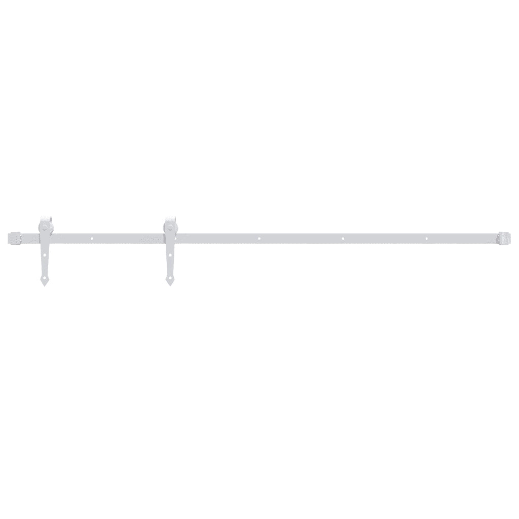 Kit Accessori per Porta Scorrevole 200 cm in Acciaio Bianco