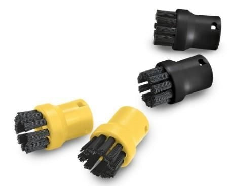 Kärcher 2.863-264.0 Set Spazzole Tonde per Pulitore a Vapore Serie SC 4 pezzi colore Nero Giallo