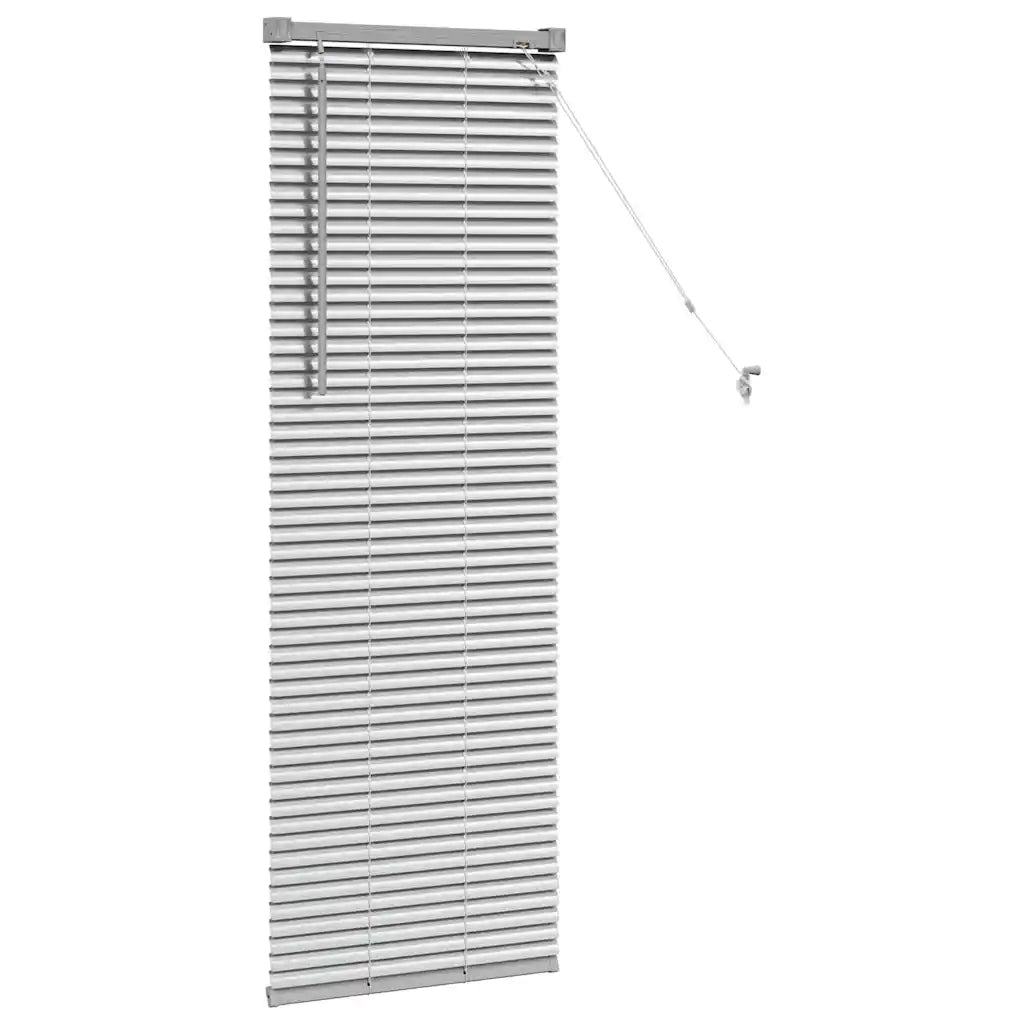 Tendaggi a Veneziana | Tenda a lamelle Argento 130 x 45 cm Alluminio