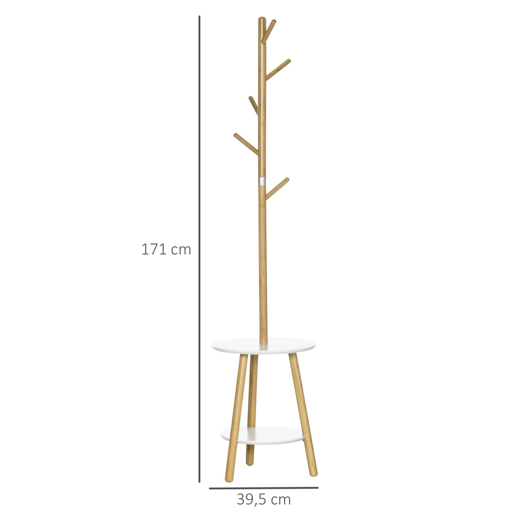 Appendiabiti con scaffale ¨C Minimal ¨C in bamb¨´ 39.5x39.5x171 cm
