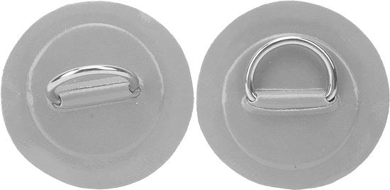 Set di patch per tavola da surf con anello D e cordino bungee (grigio) - 2 pezzi
