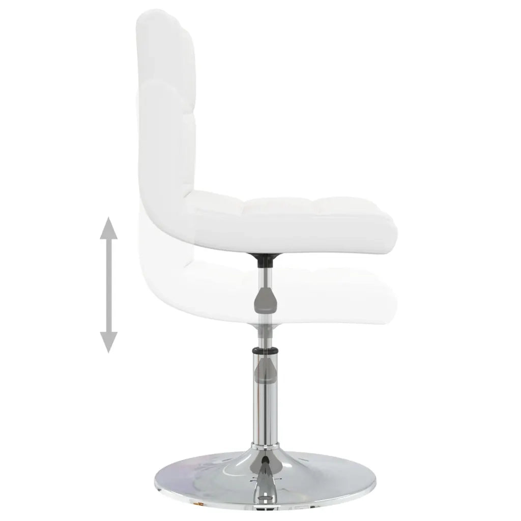 Sedie da Pranzo 6 pz Bianche in Similpelle 3087428