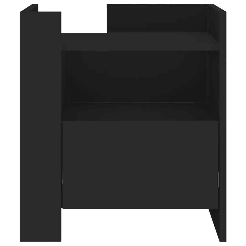 Comodino Nero 45x50x50 cm in Truciolato 848277