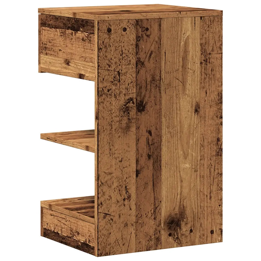 Comodini 2 pz in Legno Vecchio 40x35x65 cm in Legno Multistrato 856749