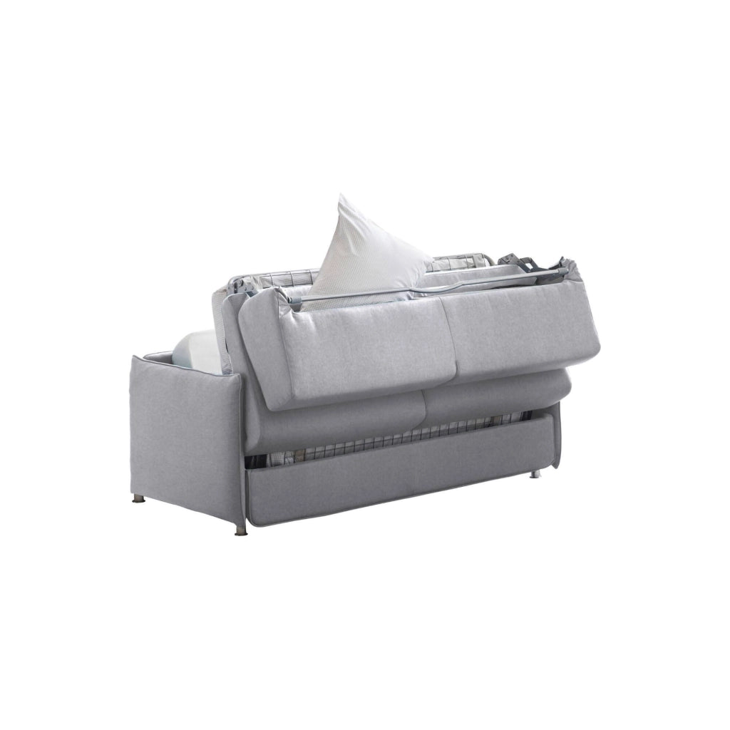 Trissino, Divano Letto 2 Posti Sfoderabile Made in Italy, 180x95 cm Grigio