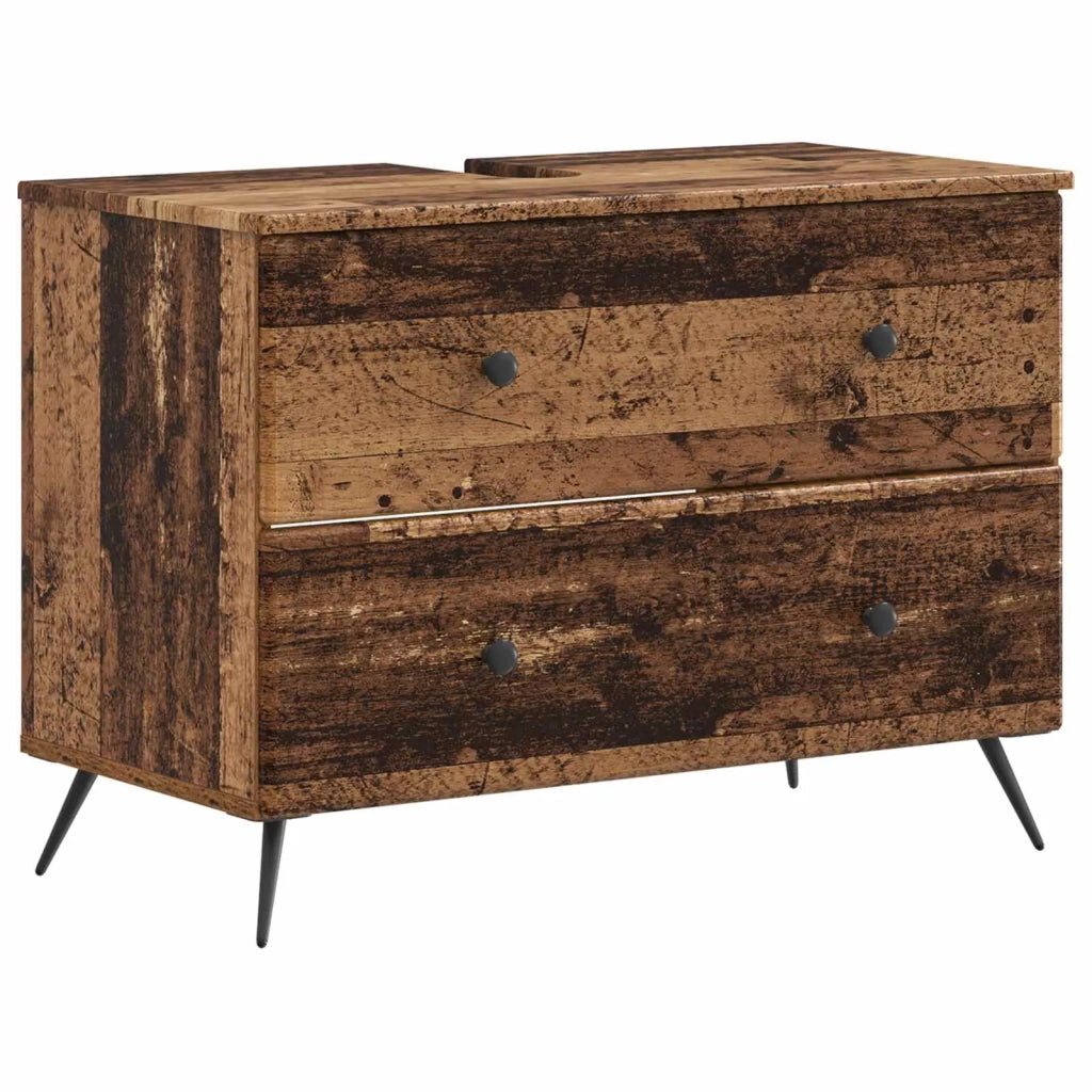 Set di Armadi da Bagno da 2 Pezzi BREDA Legno antico 3417565