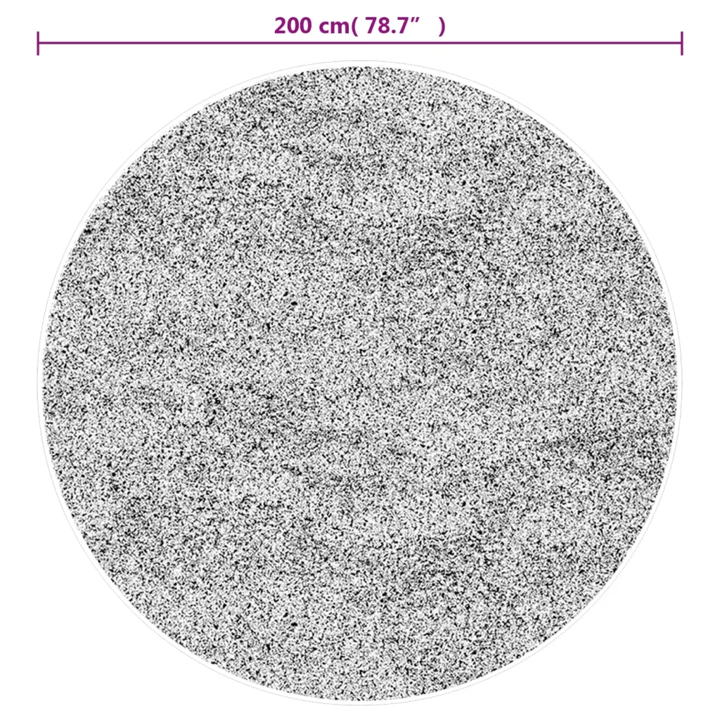 Tappeto Lavabile Antracite Ø 200 cm 136632