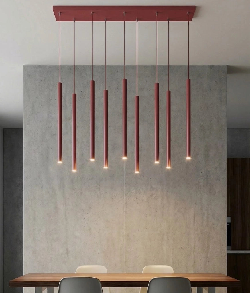 Lampada sospesa SELTER bordeaux stick 9xG9 Emibig