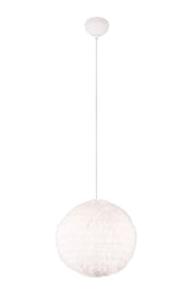 Lampada a sospensione FURRY peluche bianco Ø35 E27