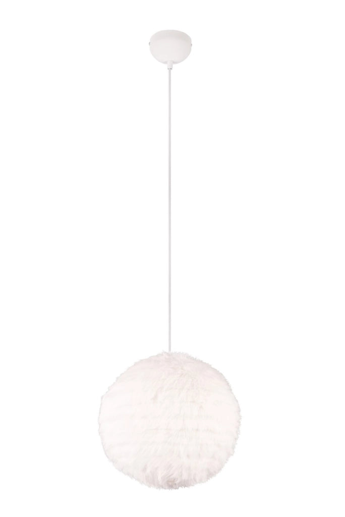 Lampada a sospensione FURRY peluche bianco Ø35 E27
