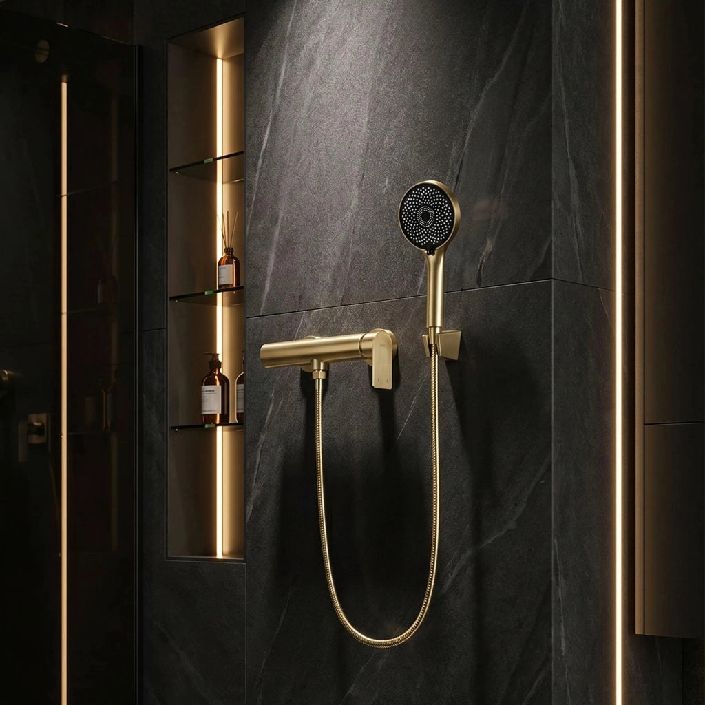 Miscelatore Doccia Rea Hunter Brushed Gold