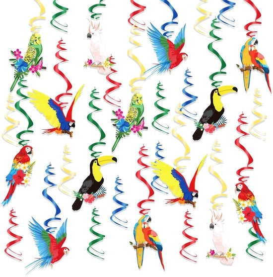 Decorazioni da parete hawaiane - Uccelli tropicali - Festa