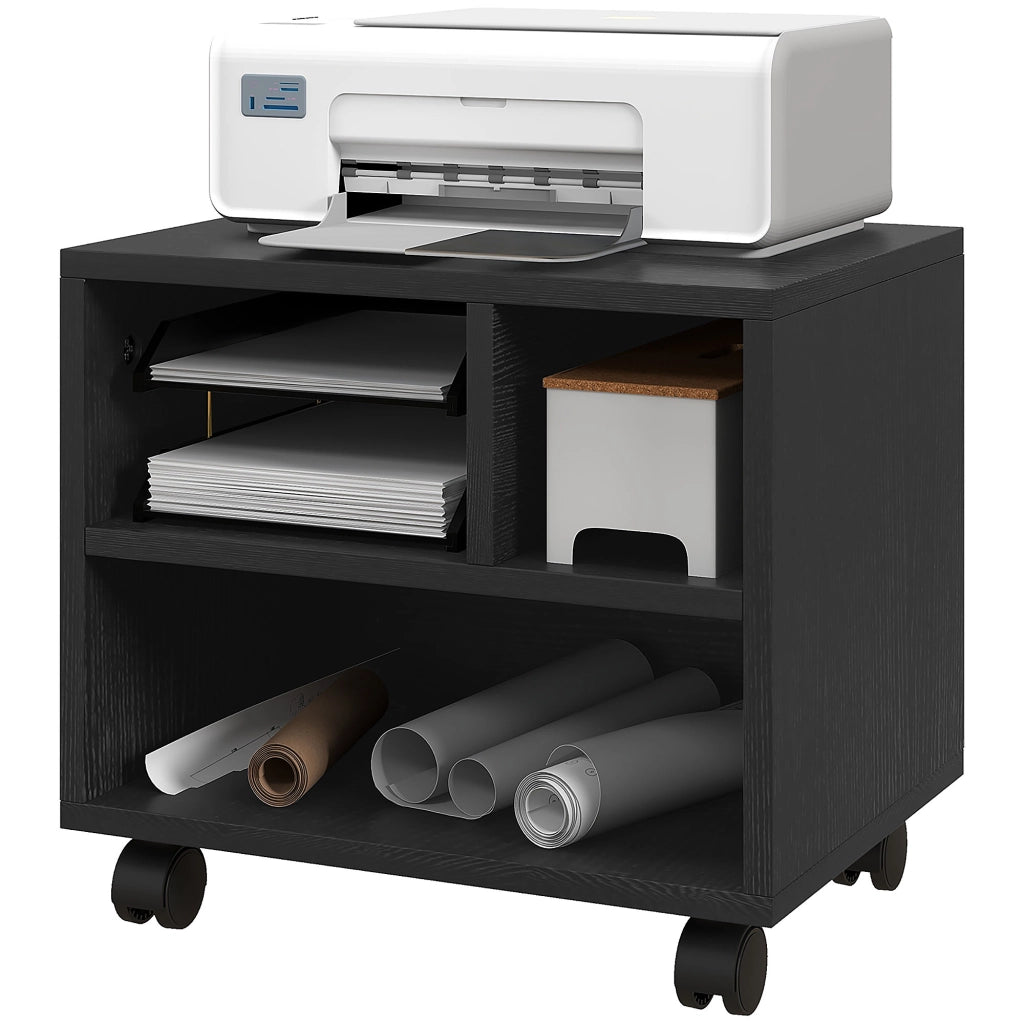 Scrivania con cassettiera ¨C Minimal ¨C nero 40x30x36 cm