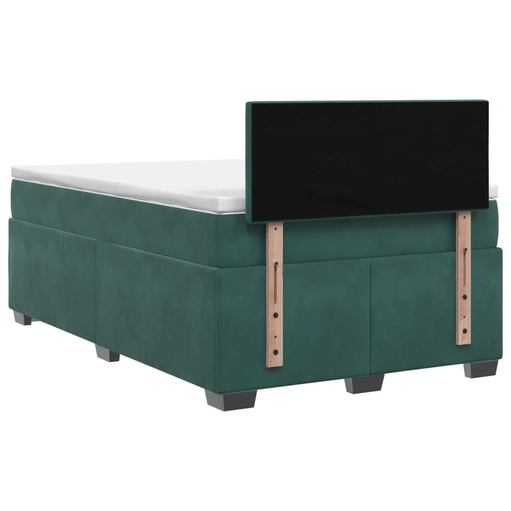 Letto con Box Spring, Materasso e LED Verde Scuro 120 x 190 cm 3452141