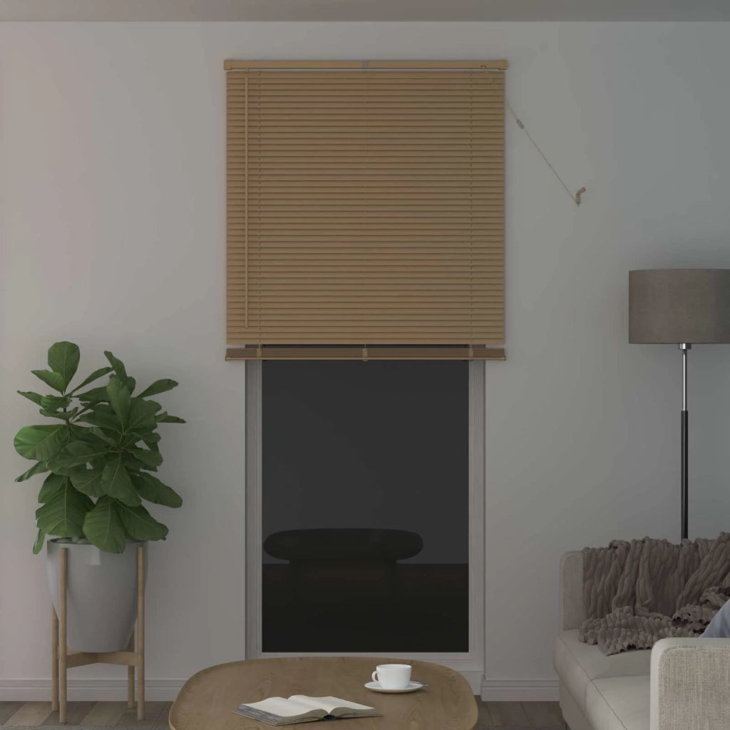 Tenda Veneziana | Tenda a lamelle Marrone Chiaro con Motivo 213 x 80 cm 25 mm PVC