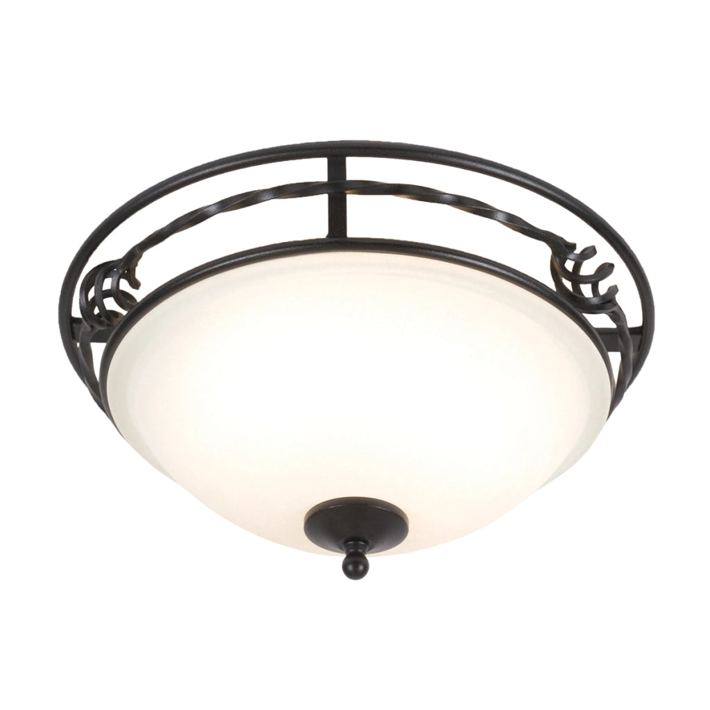 Plafoniera rotonda 36,5 cm 2xE27 nera Pembroke Elstead